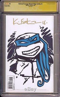 Batman/Teenage Mutant Ninja Turtles #1 CGC SS 9.6 Sketch Twice By Kevin Eastman