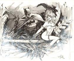 Batman and Poison Ivy Commission Signed art by Tommy Castillo