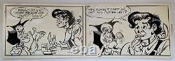 Beans on Toast Original Art Comic Strip Panel by Tony Chikes (Tonee) 7 x 23