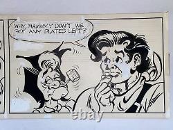 Beans on Toast Original Art Comic Strip Panel by Tony Chikes (Tonee) 7 x 23