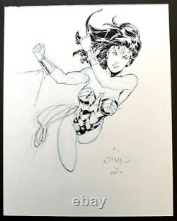 Beautiful Original Signed Ethan Van Sciver Wonder Woman Commission 11X14