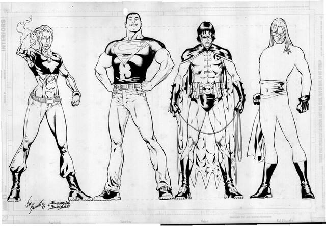 Bennett Teen Titans Lineup Splash Robin Superboy Bombshell Kid Eternity