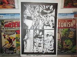 Bernie Wrightson PUNISHER 3 GORY BONDAGE ORIGINAL ART Signed Marvel Page B/W `99
