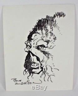 Bernie Wrightson Swamp Thing Original Comic Art Sketch Signed Cardboard Stock