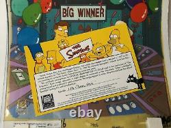 Big Winner The Simpsons Hand Painted Original Production Art Animation Cel