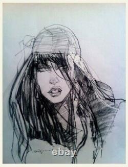 Bill Sienkiewicz Mixed Media Elektra Portrait Original Art 2011