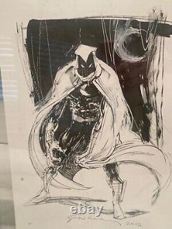 Bill Sienkiewicz Moon Knight Original Art 11x18 Sketch Commissioned in 2012 JSA