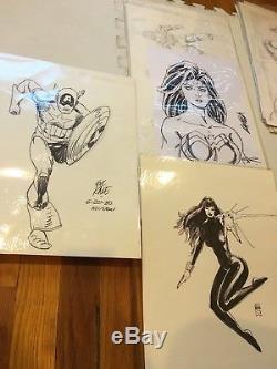 Bill Sienkiewicz original comic art Black Widow Signed Early years