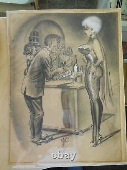 Bill Ward Original Pin Up Art 1950s Good Girl Art