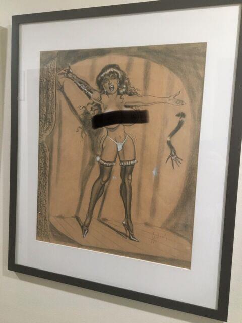 Bill Ward Original Pin Up Art 1970s Good Girl Art Russ Meyer Bustoon