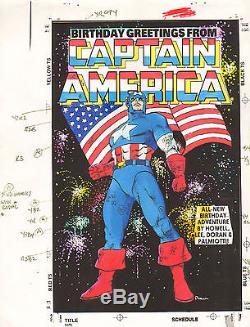 Birthday Greetings From Captain America Cover Signed art by Colleen Doran