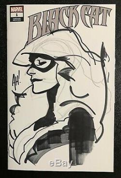 Black Cat 1 Adam Hughes Original Art Sketch Cover Near Mint