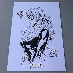 Black Cat Ink Sketch By Stanley Artgerm Lau! Felicia Hardy/Spider-Man