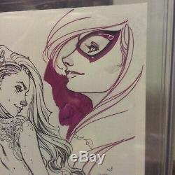 Black Cat Remarque Remark Original Art Asmryv #1 Cgc Ss 9.6 J Scott Campbell