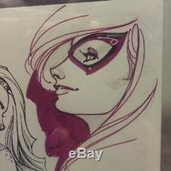 Black Cat Remarque Remark Original Art Asmryv #1 Cgc Ss 9.6 J Scott Campbell