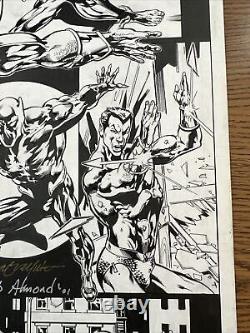 Black Panther #28 PG #19 Original Comic Art Action Page Fighting Vs Namor