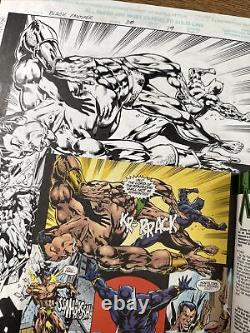 Black Panther #28 PG #19 Original Comic Art Action Page Fighting Vs Namor