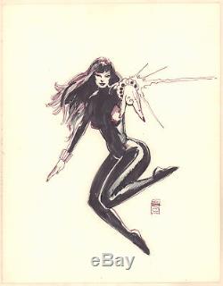 Black Widow Vintage Commission Signed art by Bill Sienkiewicz