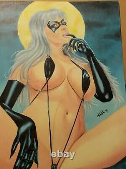 Black cat Original Comic Art sketch nude Bad Girl Spiderman Wilson marques