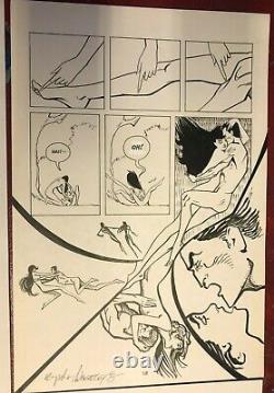 Blood of the Innocent #2 original art 2 PGS DRACULA MAKES LOVE BLACK MARY BAT