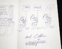 Bob Bishop Estate Hand Drawn Bishop Birthday Card by CARL BARKS! UNCLE SCROOGE