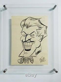 Bob Kane Signed Joker Concept Art Gallery Stamped