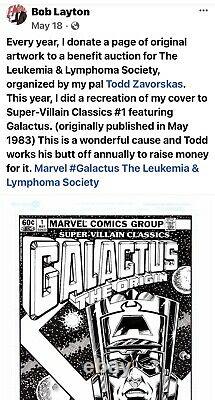 Bob Layton Galactus Super-Villain Classics 1 cover recreation Fantastic 4 Marvel