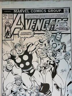 Bob Layton Original Comic Art Avengers 122 Recreation Iron Man Thor