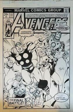 Bob Layton Original Comic Art Avengers 122 Recreation Iron Man Thor