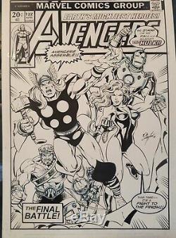 Bob Layton Original Comic Art Avengers 122 Recreation Iron Man Thor