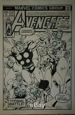 Bob Layton Original Comic Art Avengers 122 Recreation Iron Man Thor