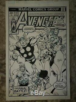 Bob Layton Original Comic Art Avengers 122 Recreation Iron Man Thor