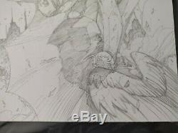 Brett Booth Original Comic Art DC Batman Commission Pencil Sketch Signed RARE