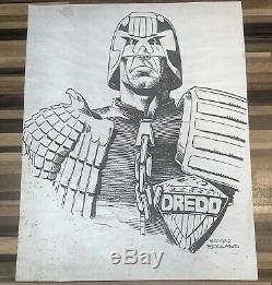 Brian Bolland Original Art Signed, Judge Dredd, 2000 Ad