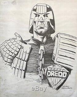 Brian Bolland Original Art Signed, Judge Dredd, 2000 Ad