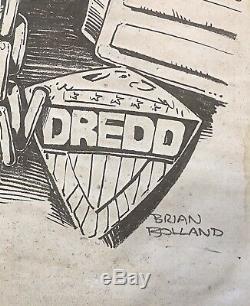 Brian Bolland Original Art Signed, Judge Dredd, 2000 Ad