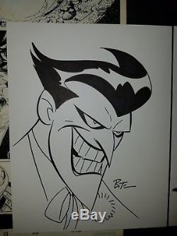 Bruce Timm Batman And Joker Art Sketch