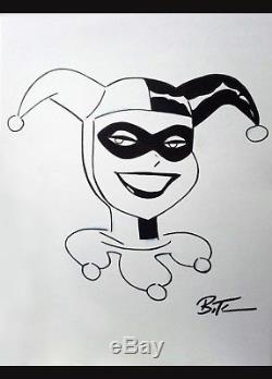 Bruce Timm Harley Quinn Original Art Comission Convention Sexy art Sketch 2012