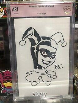 Bruce Timm Signed Original Artwork Harley Quinn Sketch Authenticated By CBCS