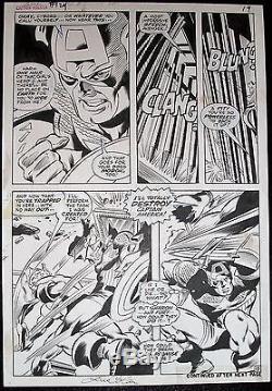 Captain America 124 Original Art Page / 1970 Gene Colan & Joe Sinnott