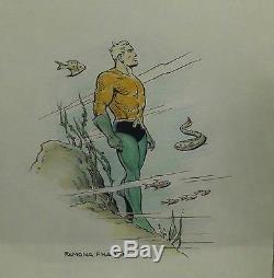 CBCS Authenticated Ramona Fradon Original Artist of 1st S. A Aquaman. Colored Art