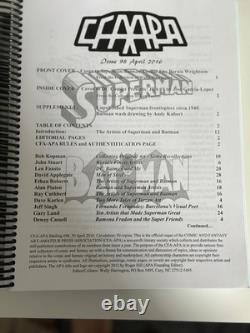 CFA-APA 98 The Artists Of Superman And Batman 2016 Pristine! Comic & Fantasy Art CFA-APA 98 The Artists Of Superman And Batman 2016 Pristine! Comic & Fantasy Art