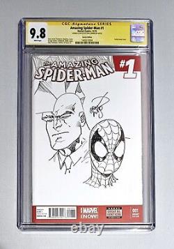 CGC 9.8 Spider-Man #1 Original Savage Dragon & Spiderman sketch art Erik Larsen