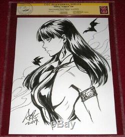 CGC SS VAMPIRELLA Sketch by Stanley ARTGERM Lau! Original Art includes photo