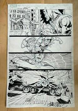 CIVIL WAR FRONTLINE #3 original art THUNDERCLAP SMASHES BANTAM 2006