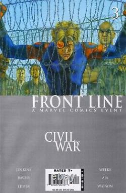 CIVIL WAR FRONTLINE #3 original art THUNDERCLAP SMASHES BANTAM 2006