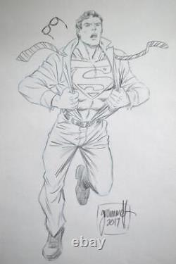 CLARK KENT is SUPERMAN ORIGINAL PENCILS Artwork Hand Signed artist Tom Grummett