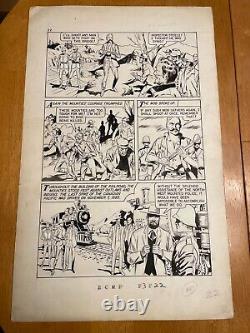 CLASSICS ILLUSTRATED #150 original art MOUNTED POLICE RAILROAD RIFLES MOB 1959