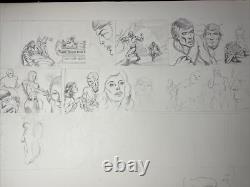 COMIC BOOK ART Super Heroes Original Storyboard Page Layout UNKNOWN SERIES X1 COMIC BOOK ART Super Heroes Original Storyboard Page Layout UNKNOWN SERIES X1