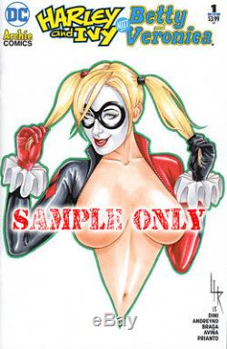 COMIC GIRL BUST! Your Choice Original Art Sketch Cover by Lance HaunRogue